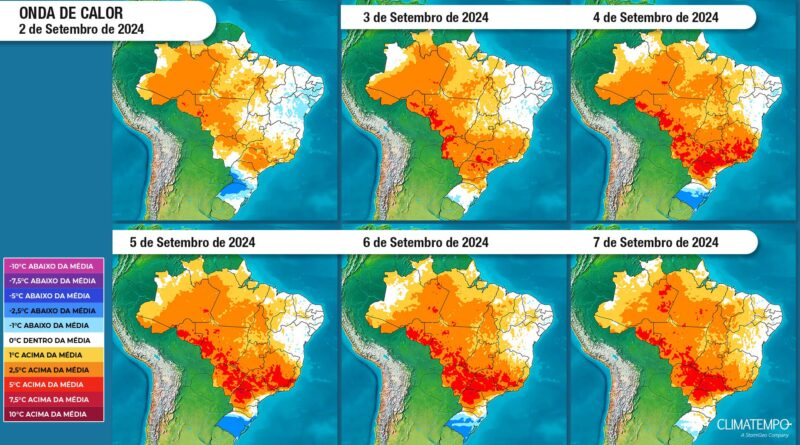 Setembro terá onda de calor e temperaturas acima da média na região